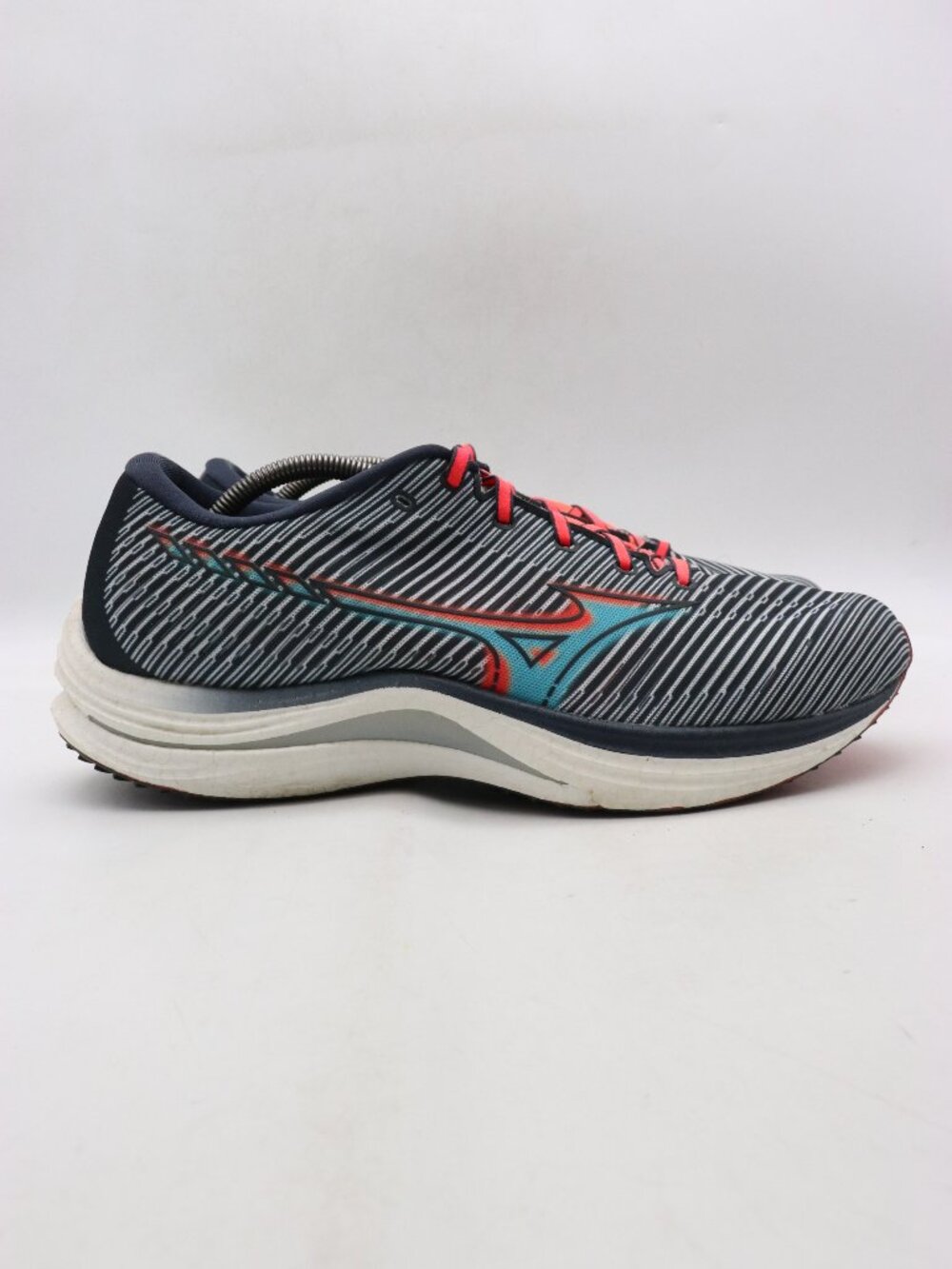 Mizuno Wave Rebellion Men's Size 12 Running Navy White Blue Athletic Sneakers